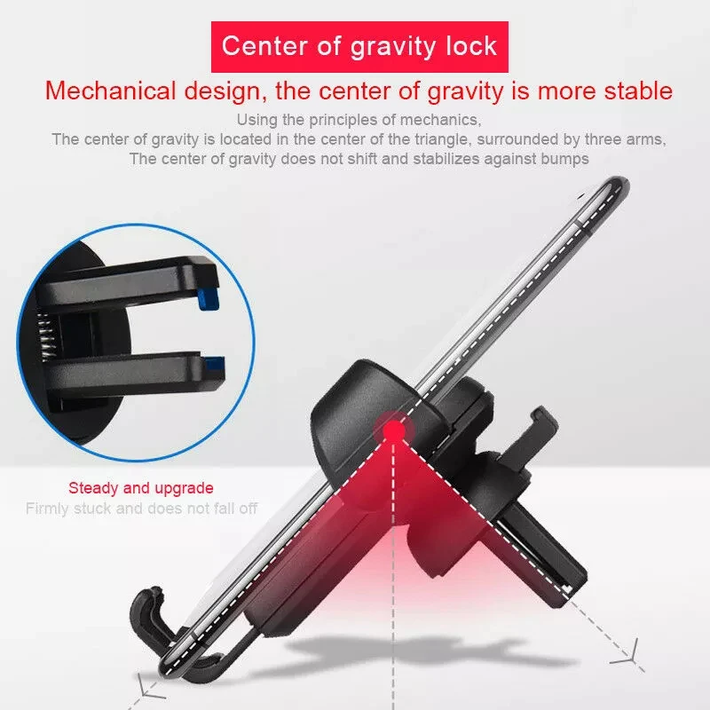 Gravity Auto Phone Holder Car Air Vent Clip Mount Mobile Phone Holder Cell Smart Phone Stand Support For IPhone Samsung Xiaomi