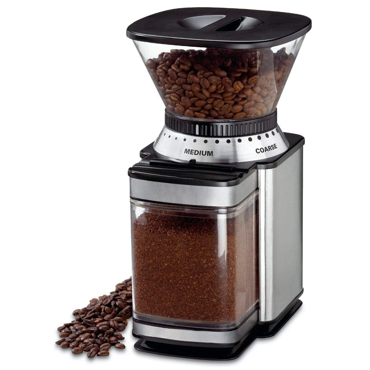 Coffee Grinder,Electric Burr One-Touch Automatic Grinder with18-Position Grind Selector, Stainless Steel, DBM-8P1