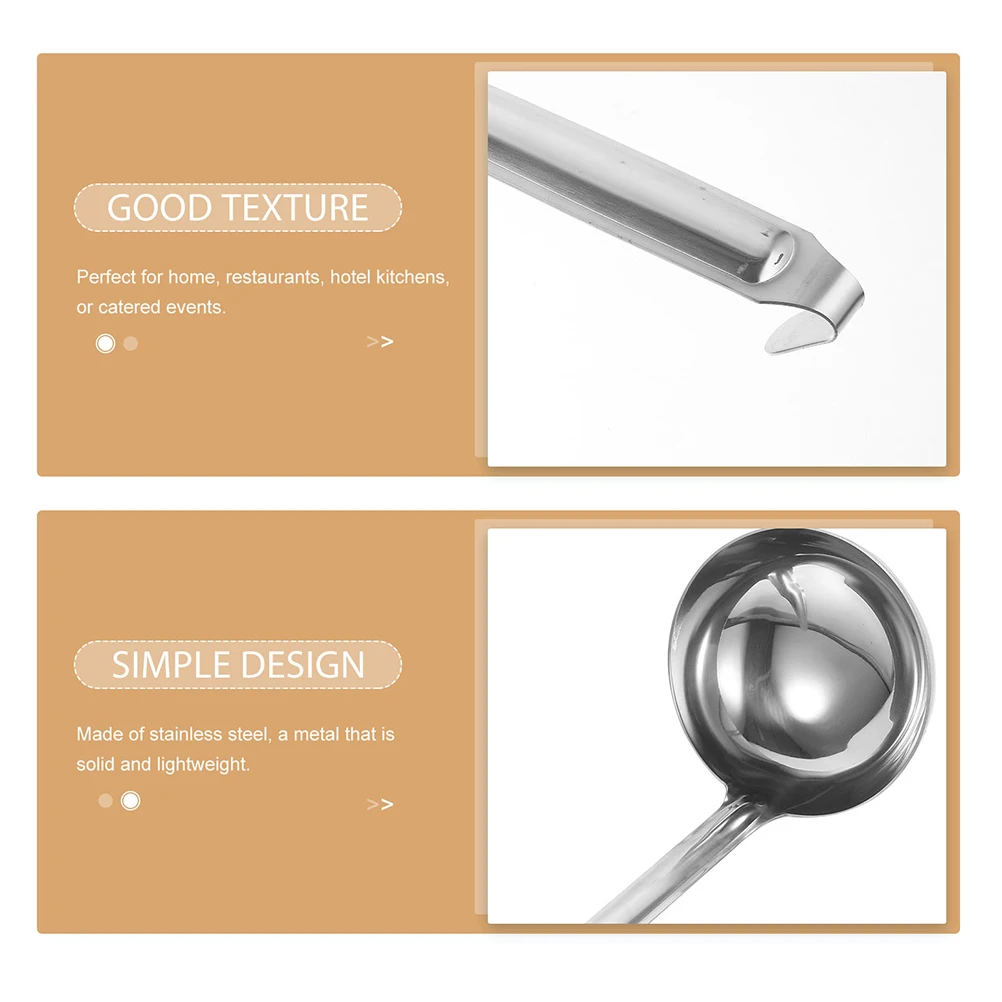 

2pcs Small Gravy Sauce Ladle 6cm 7cm Hooks Small Soup Ladles Gravy Spoon Kitchen Serving Ladle Tools Portable