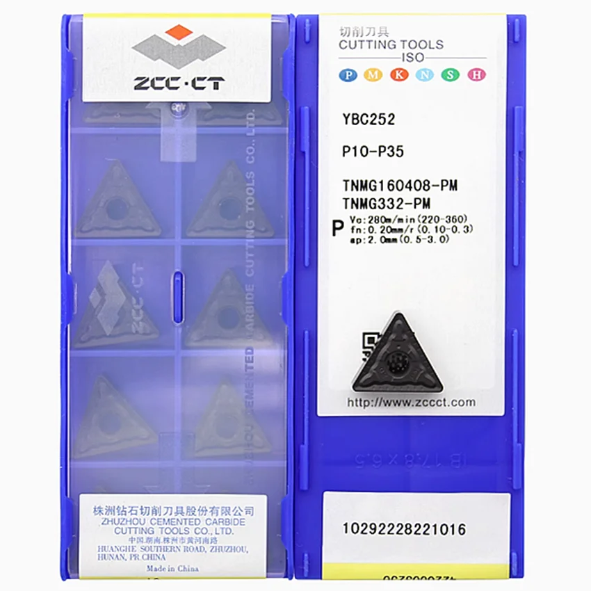 

TNMG160408-PM YBC252 YBC251 YBC152 YBC151 YBC351 YBG102 TNMG332 ZCC.CT Твердосплавные вставки для лезвий с ЧПУ, вставки для токарных инструментов, 10 шт./кор.