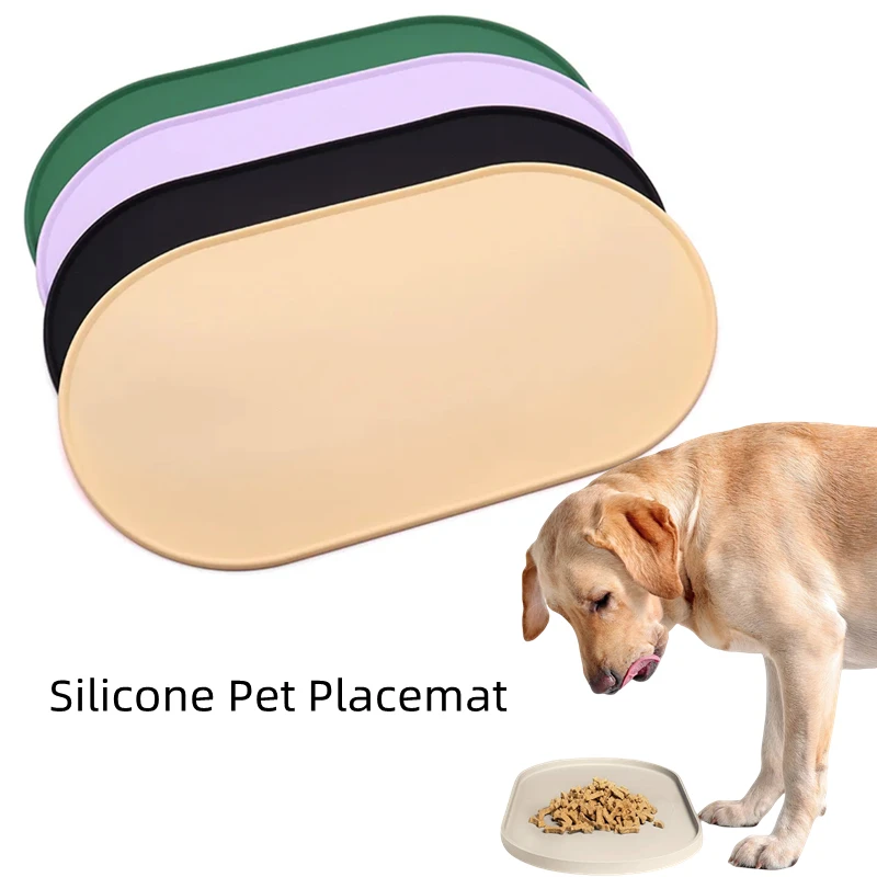 Pet Placemat Silicone Dog Food bowl Mat Cat Food feeding Pad anti-spill easy to clean Pet dog Bowl Pad Feeder Mats pet Supplies