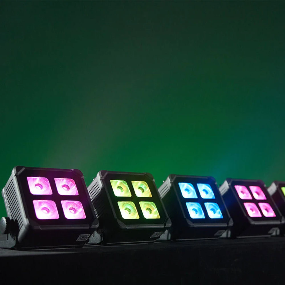 4x20 Вт 6-в-1 светодиодный светильник высокой яркости на батарейках PAR, уличный водонепроницаемый светильник для свадебной сцены, окружающий свет