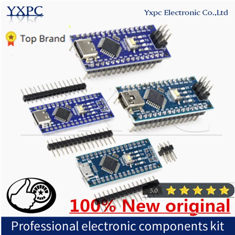 Контроллер-nano-30-type-c-совместимый-с-arduino-nano-usb-драйвер-ch340-с-кабелем-nano-v30-atmega328p-type-c