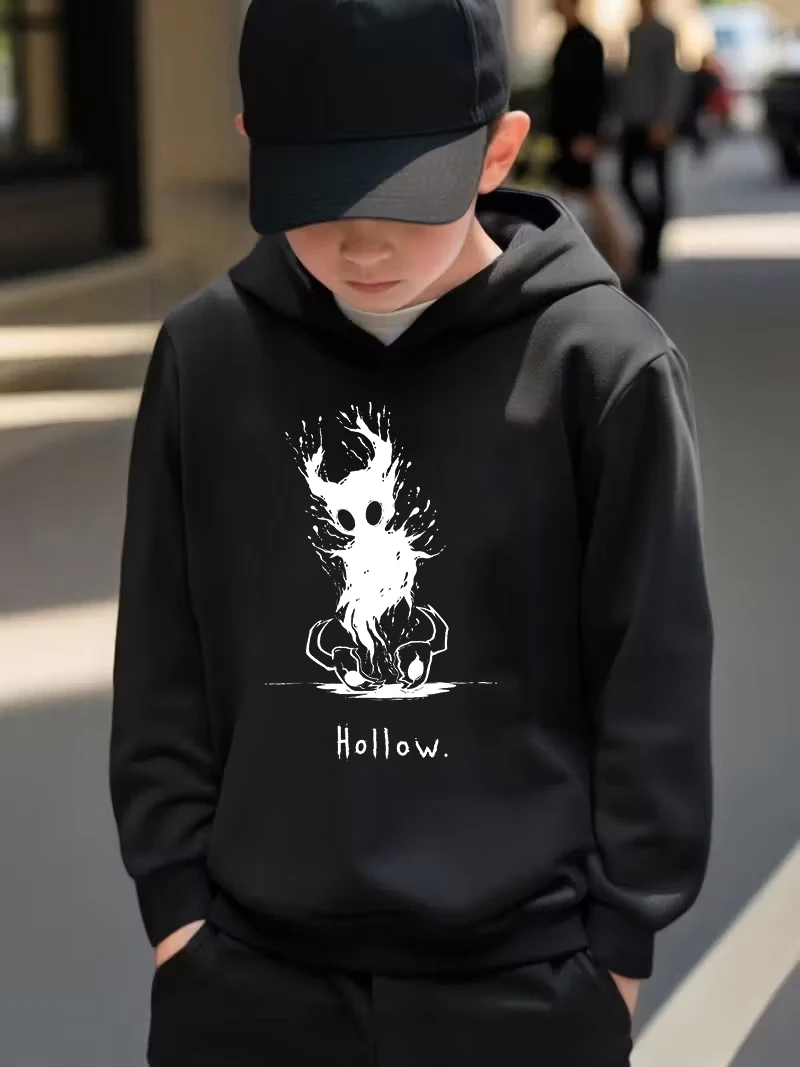 Hollow Knight Cartoon Kids Hoodie Spring Autumn Boys Long Sleeve Outerwear Fashion Baby Girls Sweatshirts Children Clothes