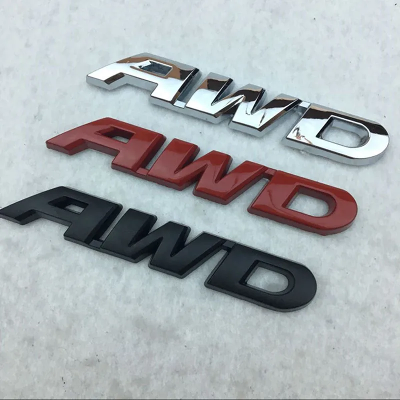 3D Metal Red Chrome Black Logo Emblem Nameplate Letters Car Fender Badge Trunk Decal Sticker Accessories