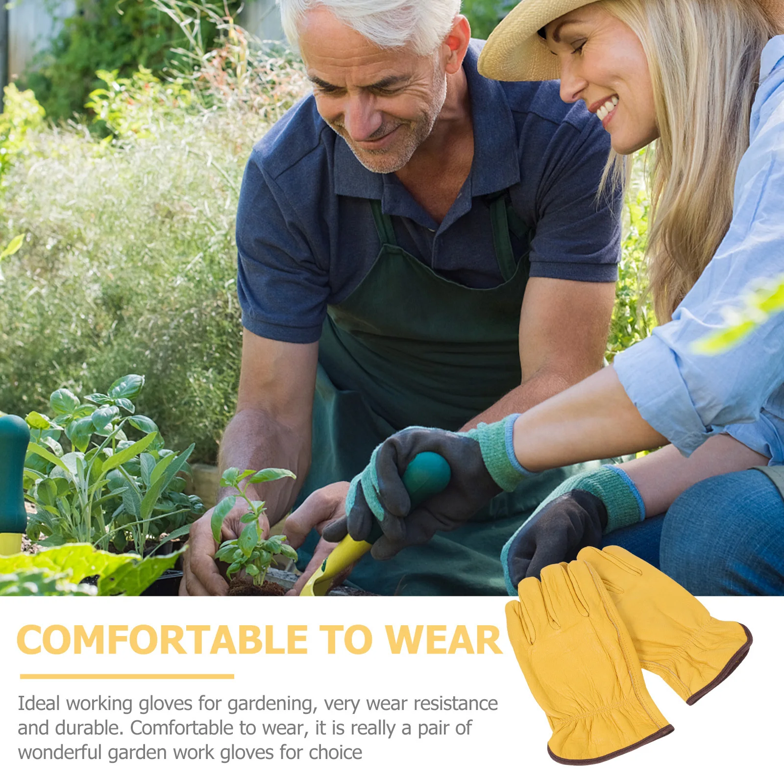 

1 Pair Garden Thickened Puncture Proof Work Gloves For Outdoor Planting Pruning Farm Labor Protection