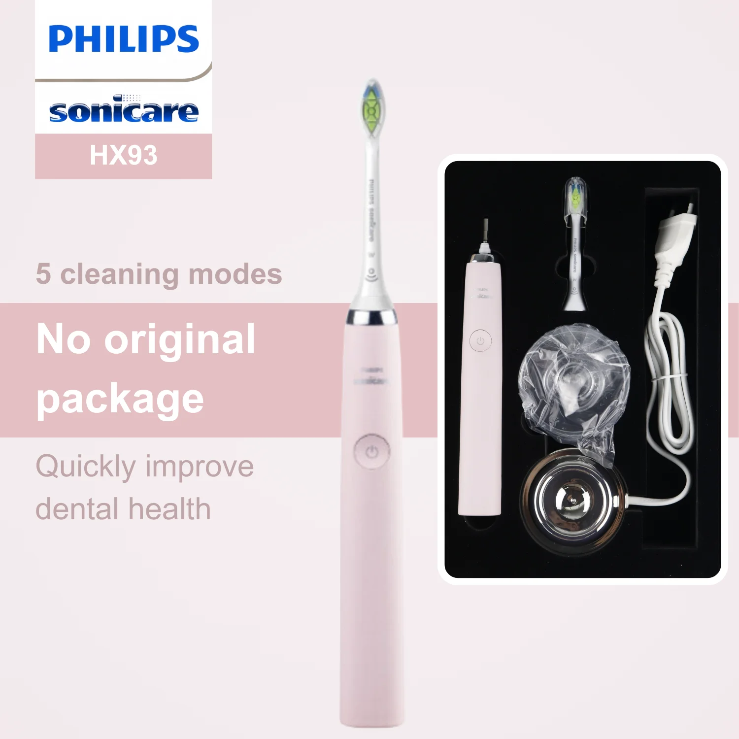 Philips Sonicare Diamond Clean HX93 Electric Toothbrush, No Original Packaging, 5 Modes