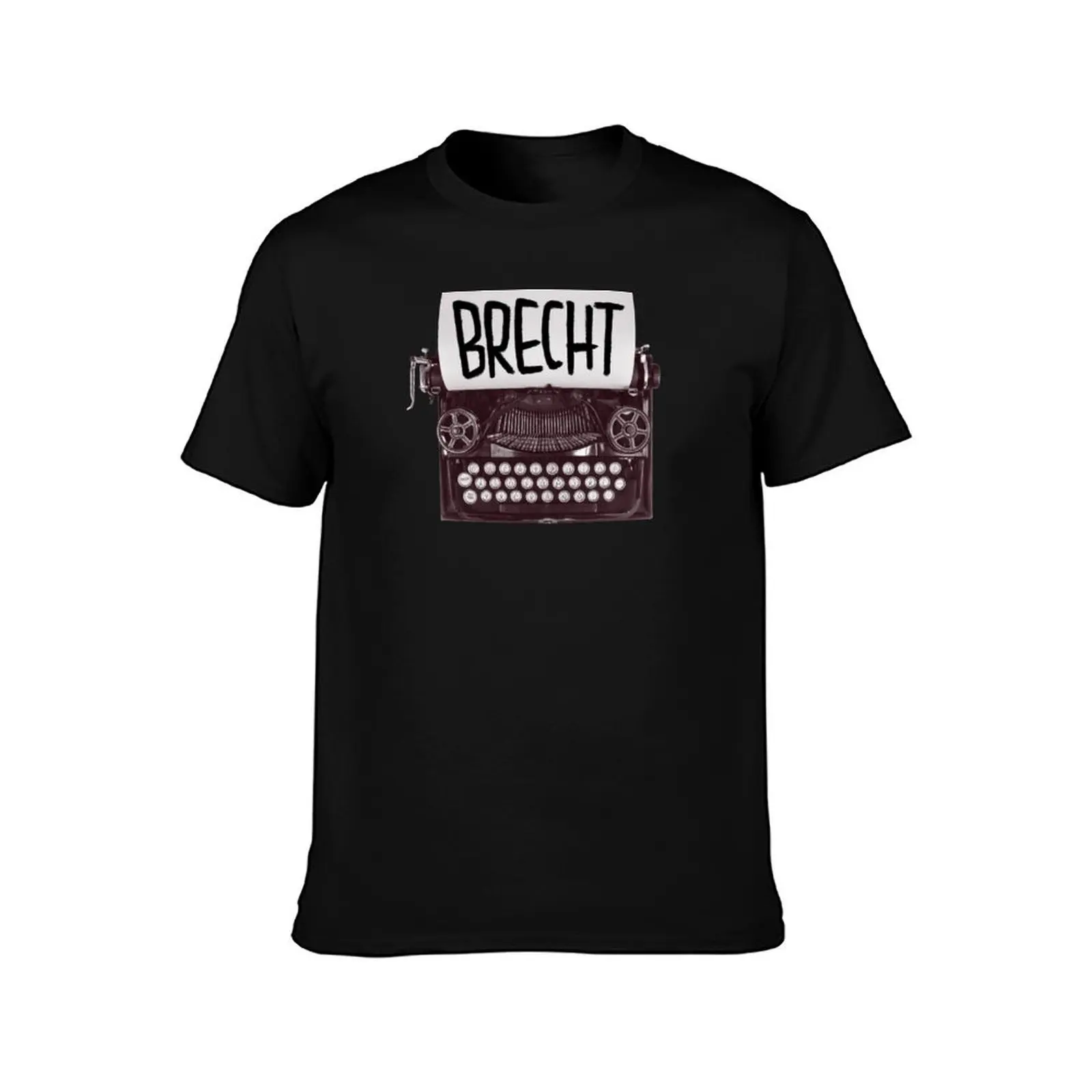 Typewriter Brecht, Gift for Writer T-Shirt Christmas Casual Short Sleeve Top T-Shirt