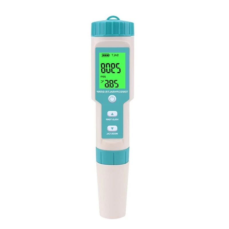 AS60-Thermometer Digital Water Quality Monitor Tester 7-In-1 PH Meter TDS EC ORP Salinity Specific Gravity