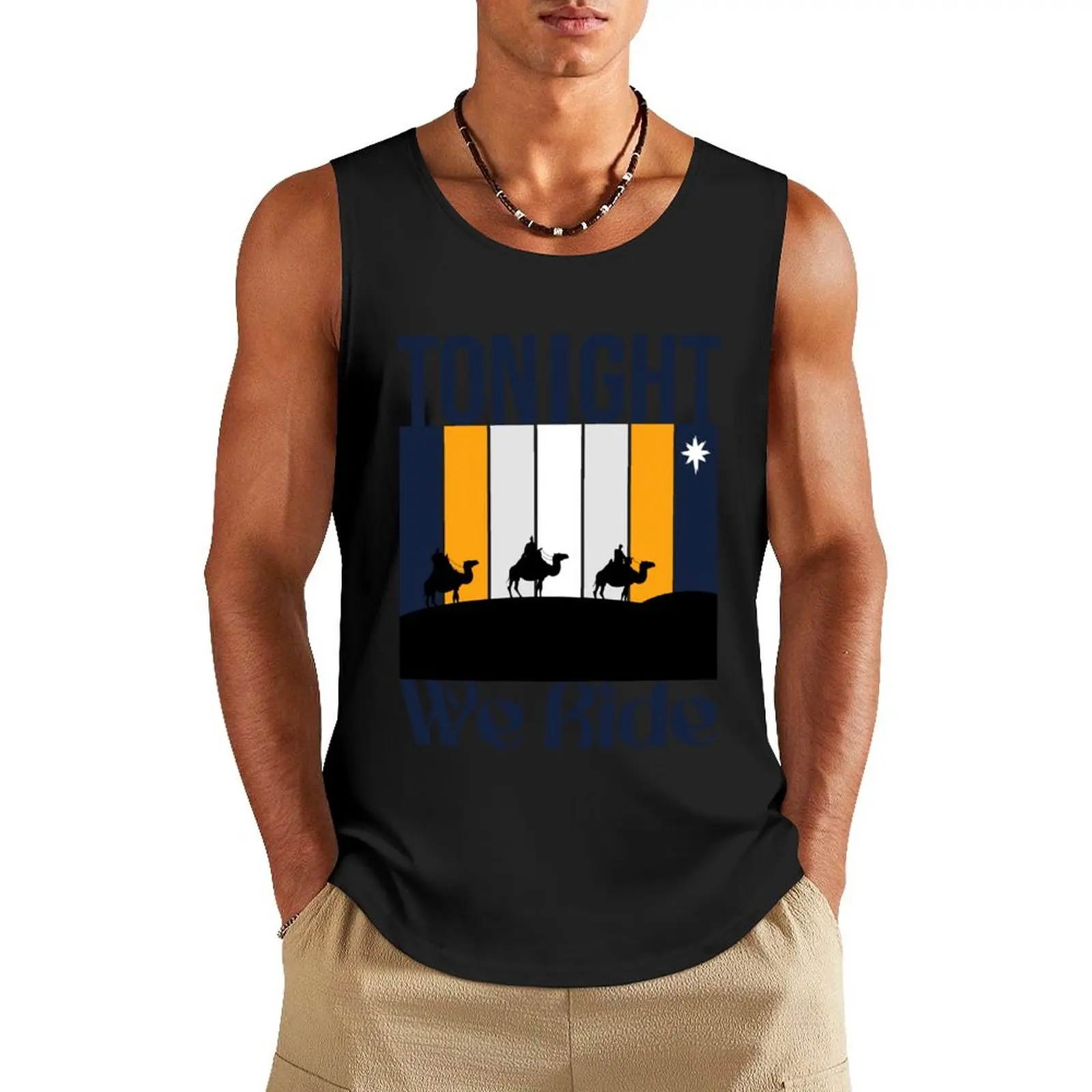 

Tonight We Ride, Christian Christmas,Funny Christian Tank Top Men's gym clothing t shirt gym T-shirt men