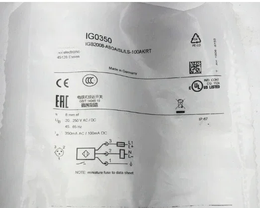 

Brand New Original IG0374 IG0363 IG0356 IG0350 IG0337 Genuine Proximity Switch Fast delivery