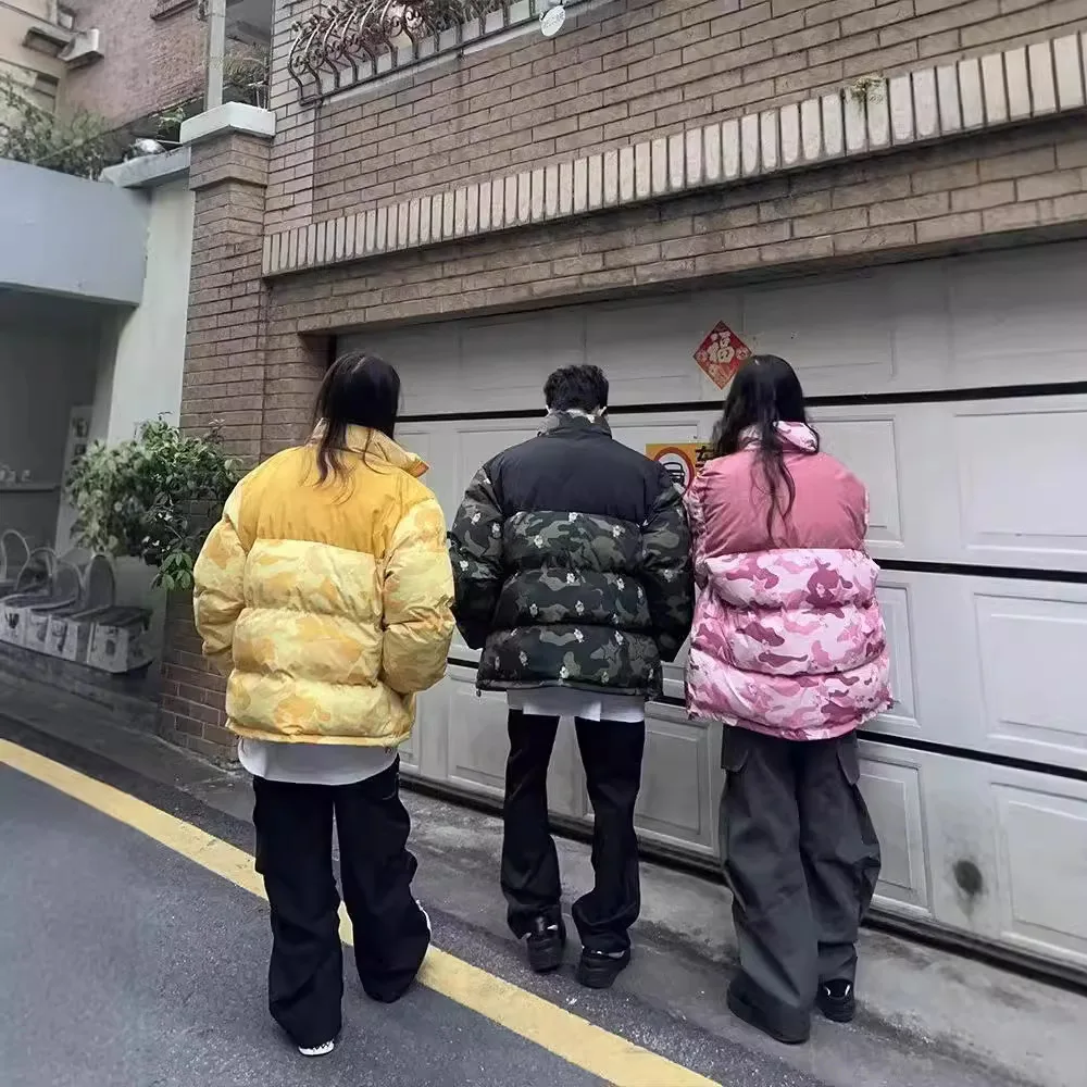 

Hello Kitty Woman's Clothes New Amercian Style Loose Winter Cotton Padded Jackets Women Camouflage Trendy Coat Couple Y2K Jacket