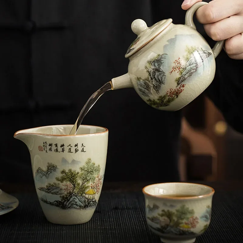 Portable Travel Tea Set Porcelain Kung Fu Gift Minature Luxury Tea Set Chinese Style Afternoon Taza De Te Home Decoration