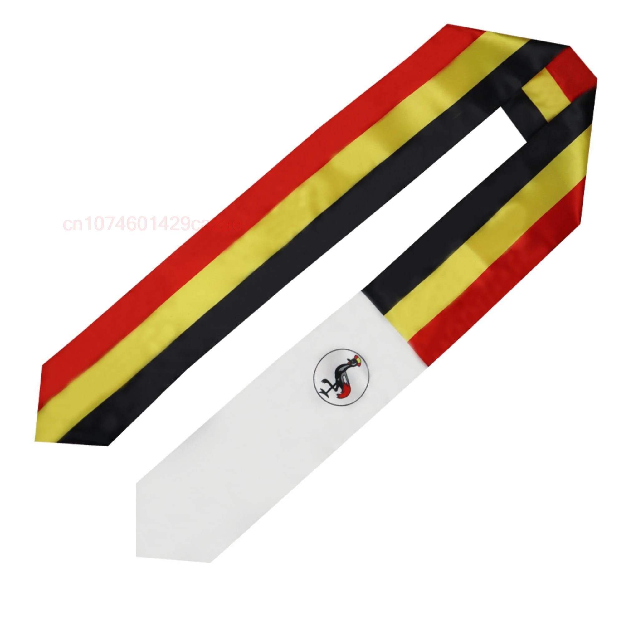 Uganda Flag 180*15CM Graduation Sash Stole Scarf Double Sided for Study Aboard International Class Of 2024