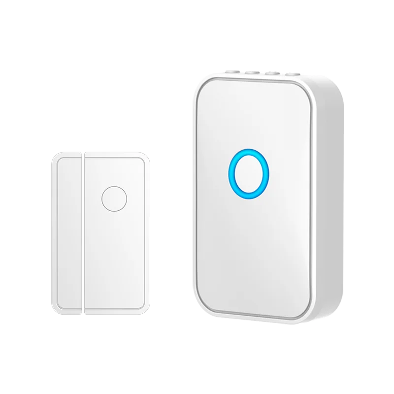 CACAZI wireless door buzzer 918 feet /280 meters range 52 melody alarm windows C58 home security magnetic sensor store alarm