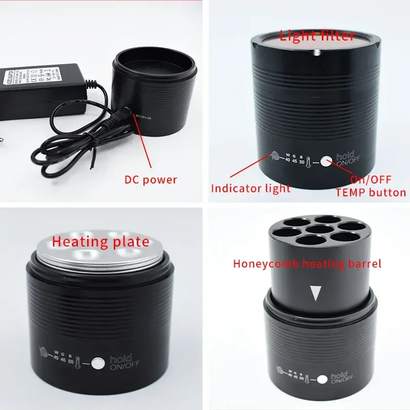 Resine per protesi 24W Riscaldatore AR Resine composite Riscaldamento Materiale composito Addolcitore Scaldino Attrezzatura per dentisti