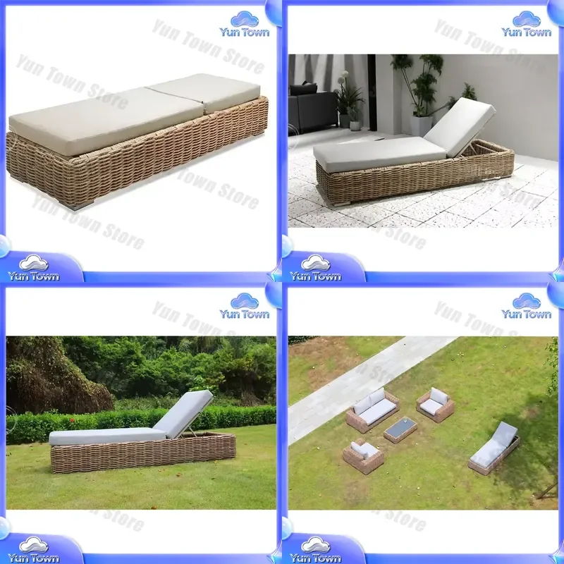 for Outdoor Patio Furniture for Rattan Lounger for Poolside Beach Chaise Lounge for Garden Sunbed for Patio Chair for Luxury