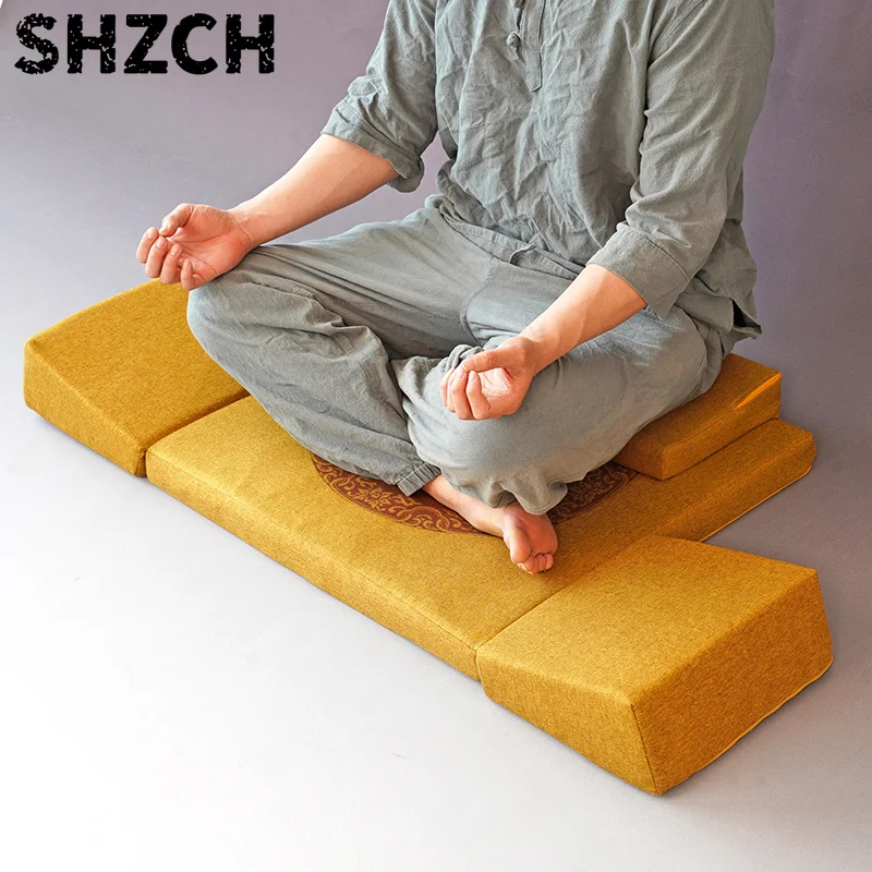 Tri-Fold Tri-Fold Meditation Cushion Ergonomic Cushion for Yoga & Zen Portable Kneeling Seat Foldable Floor Mat for Cross-Legged Sitting - Aliexpress Deal