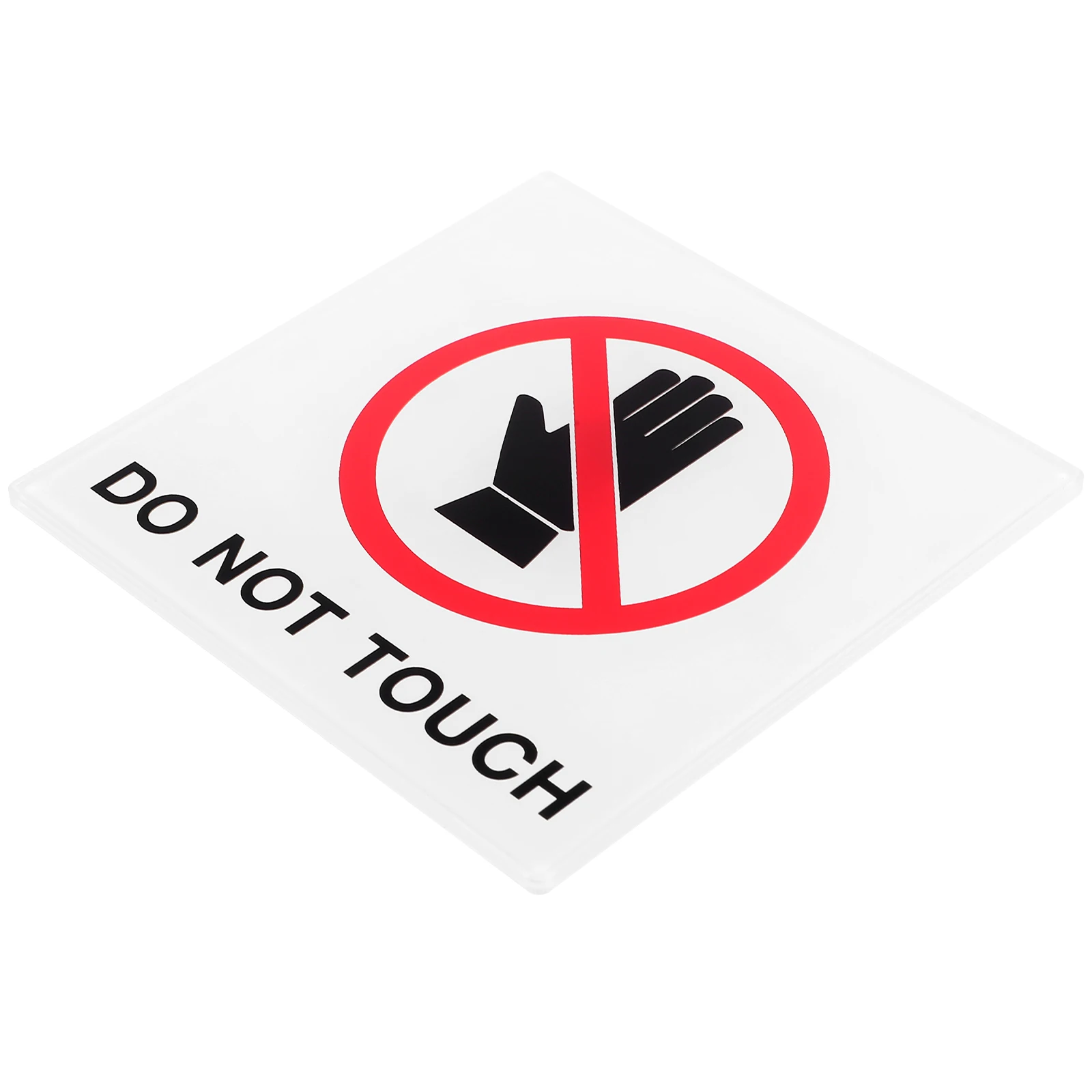 Warning Signs Symbol Safety Logo Stickers Caution Please Do Not Touch Acrylic Labels