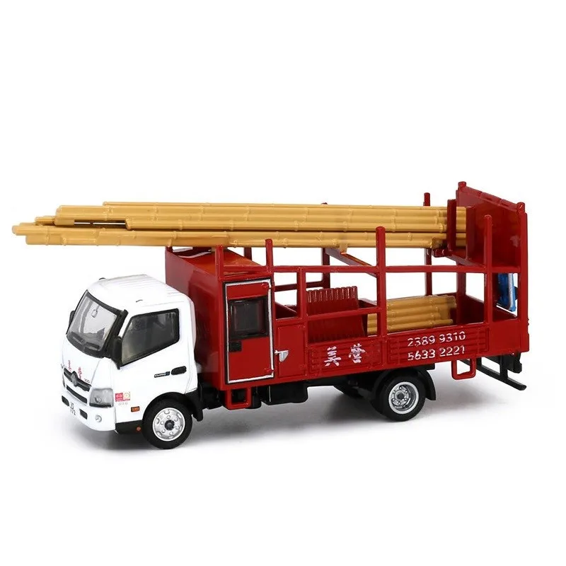 Tiny 1:76 Hi-no300 Bamboo Scaffold-ing Lorry NO.195 Alloy Simulation Model Car