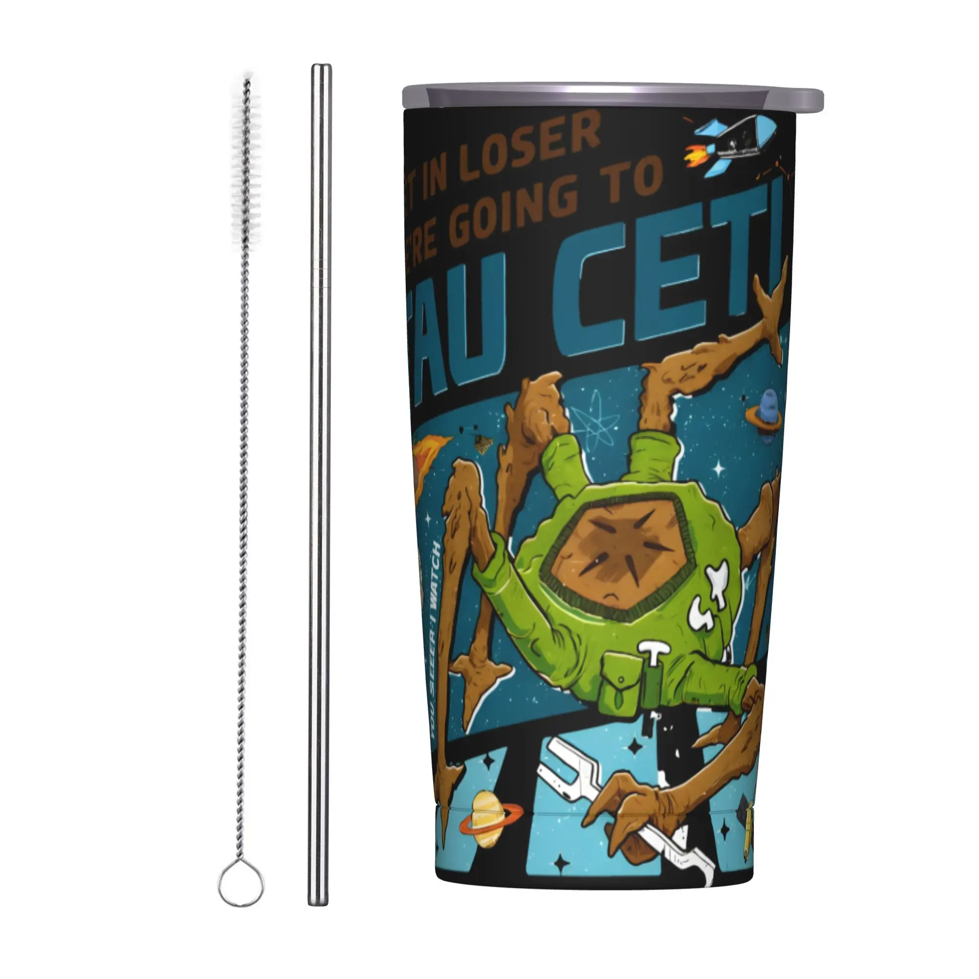 We're Going To Tau Ceti Rockys Amaze Project Hail Mary Insulated Tumbler with Straws Lid Stainless Steel Mugs Bottle Cup, 20oz