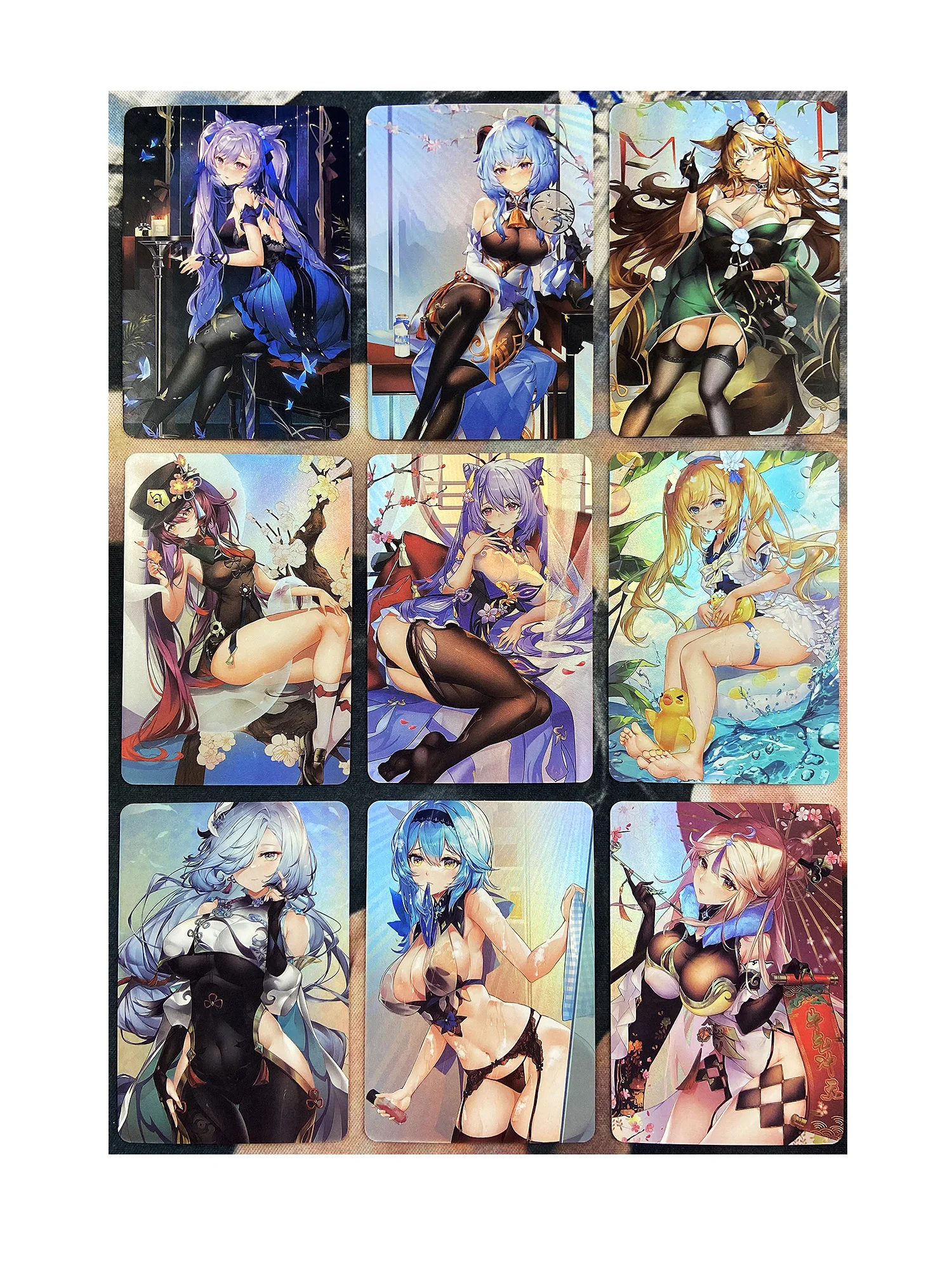 

9pcs/set ACG Beauty Genshin Project Luxury Collection Refraction Sexy Girls No.1 Hobby Collectibles Anime Game Collection Cards