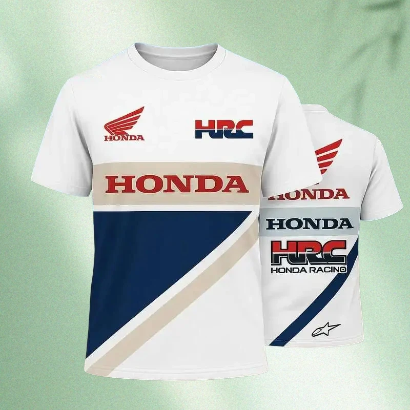 

Honda Новая мода мотоциклетный трикотаж для мужчин и женщин одежда гоночный трикотаж дышащая быстросохнущая эластичная летняя футболка большого размера