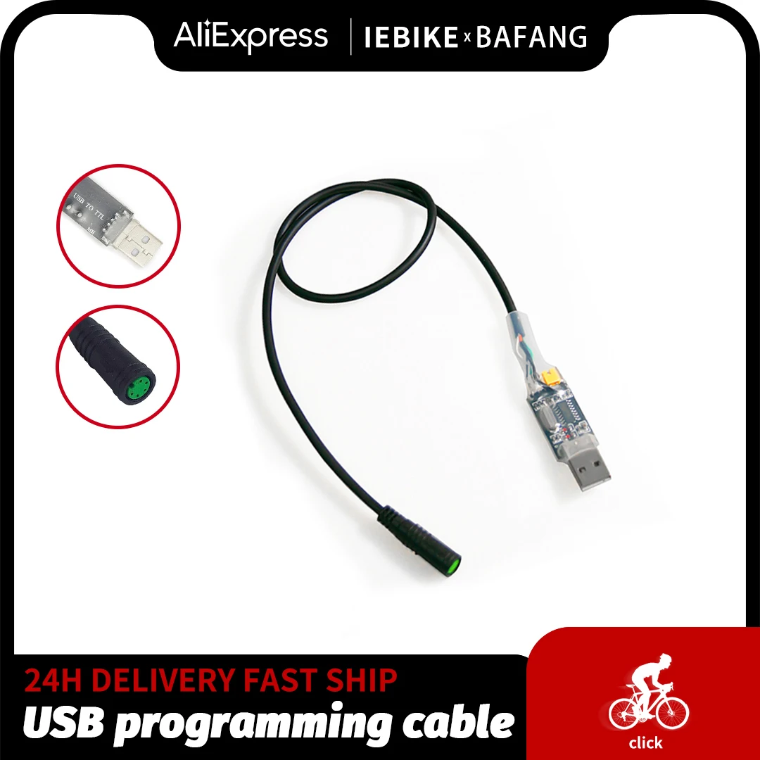 

BAFANG USB Programming Cable for 8fun BBS01B BBS02B BBSHD Mid Drive Motor Electric Bicycle Motor Programmed Cable Bicycle Parts