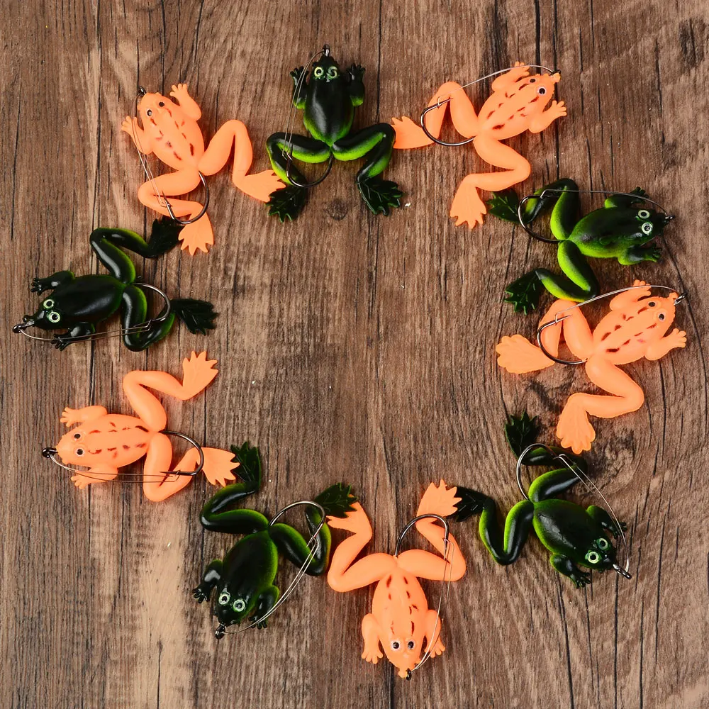 10Pcs Frog Fishing …