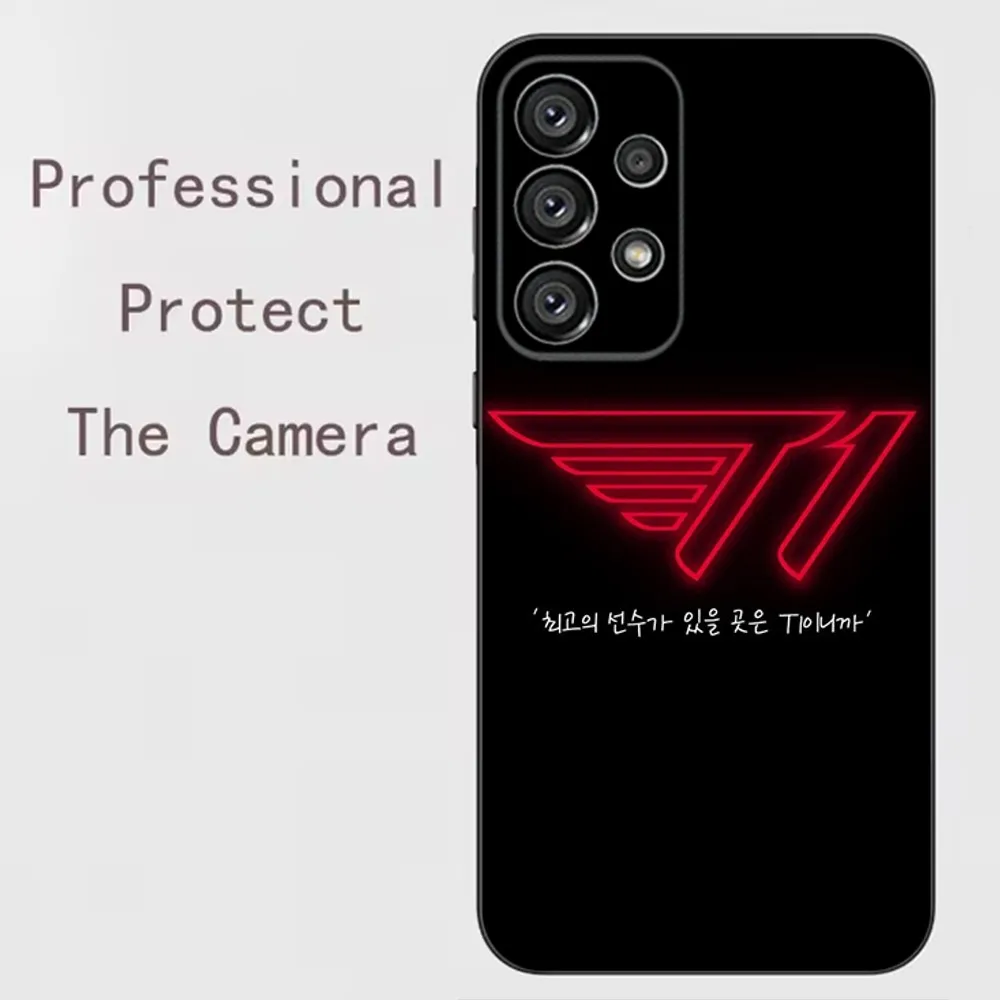 Funda de teléfono T1 L-Lols Lck Faker para Samsung Galaxy A91,A80,A73,A72,A71,A53A52,A32,A31A22,A21s,A20, cubierta negra