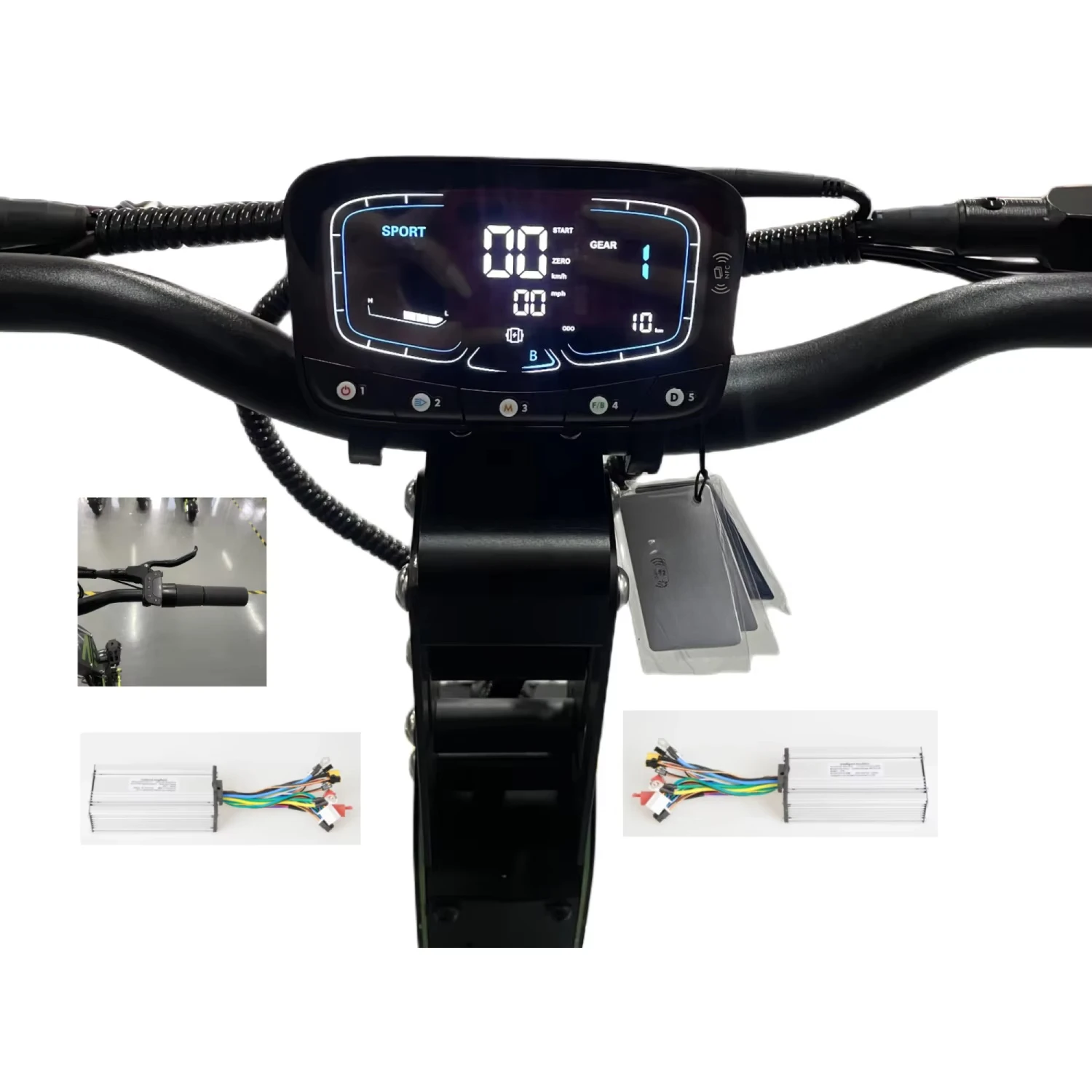 

Electric Scooter Accessories 52v60v72v 30A35A45A Controller Kit With APP Display Accelerator
