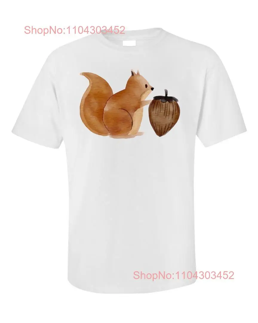 Cute Squirrel and Acorn T Shirt Nature Lover Animal Inspired Fast Shipping long or short sleeves