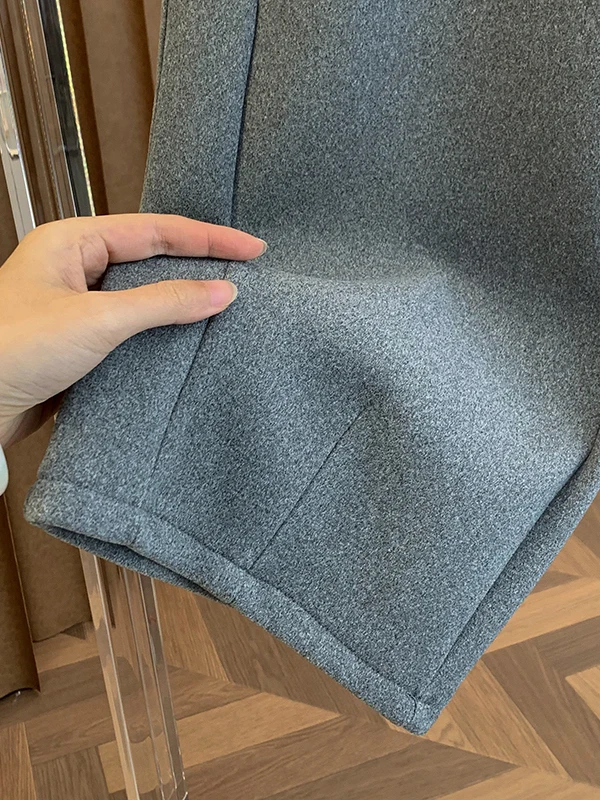 ay Fce Lined Thi Casual Pants Women's Loose Elastic Waist Dstring Wide Leg Pants Autumn Winter New Sle Streetwear