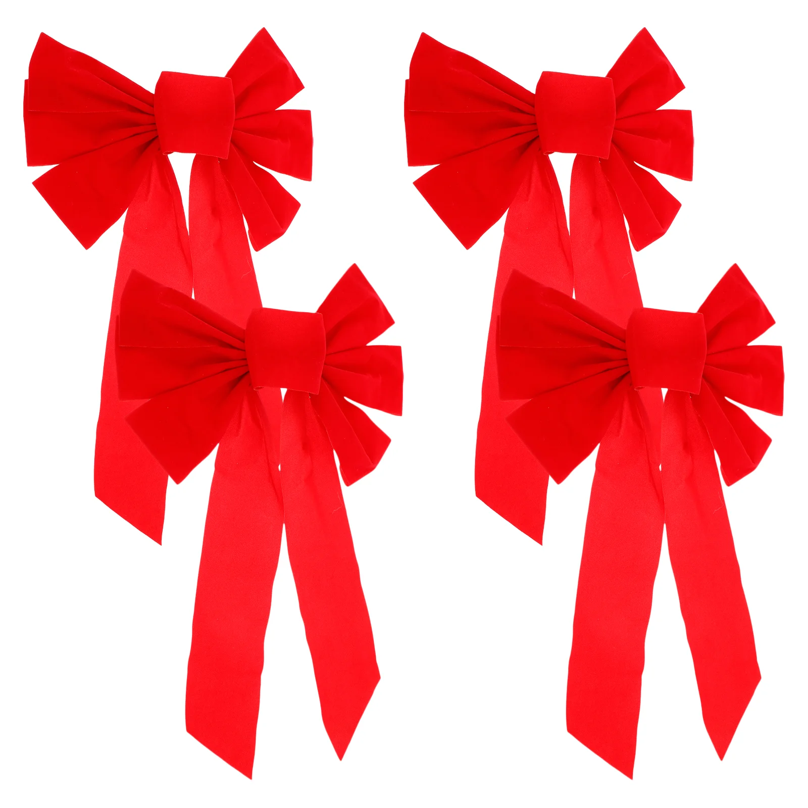 

4 Pcs Christmas Tree Bow Beautiful Decor Decorations Outdoor Festival Wreaths Accessories