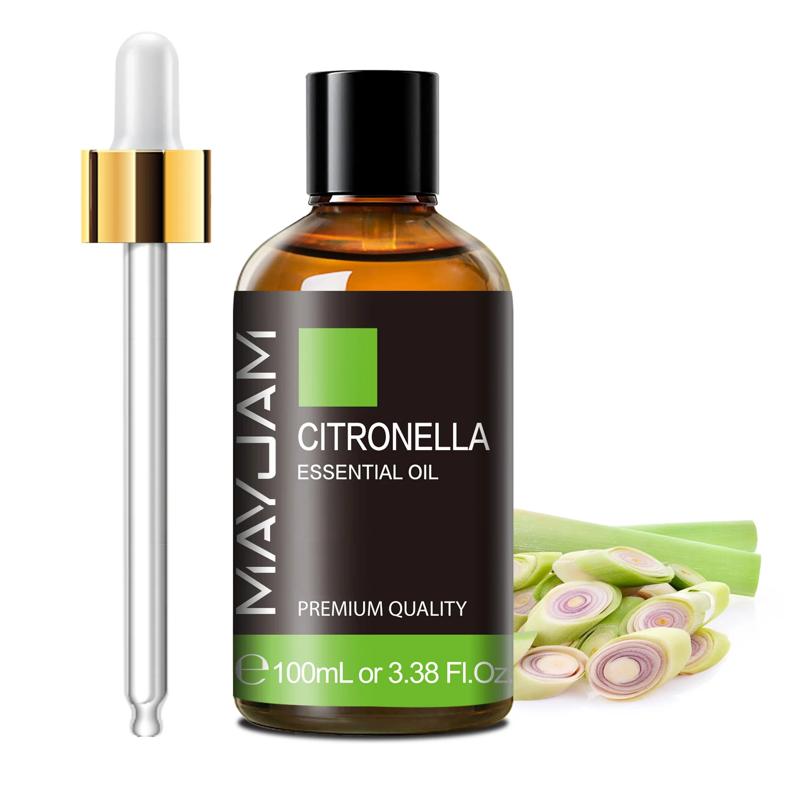 MAYJAM 100 ml pure etherische olie met glazen druppelaar, aromatherapie etherische oliën lavendel eucalyptus rozemarijn vanille aroma-olie