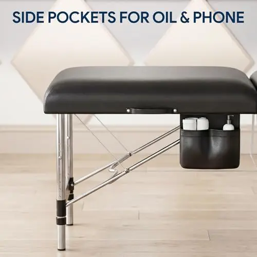 2-Fold Aluminum Adjustable Massage Table Portable 22.8
