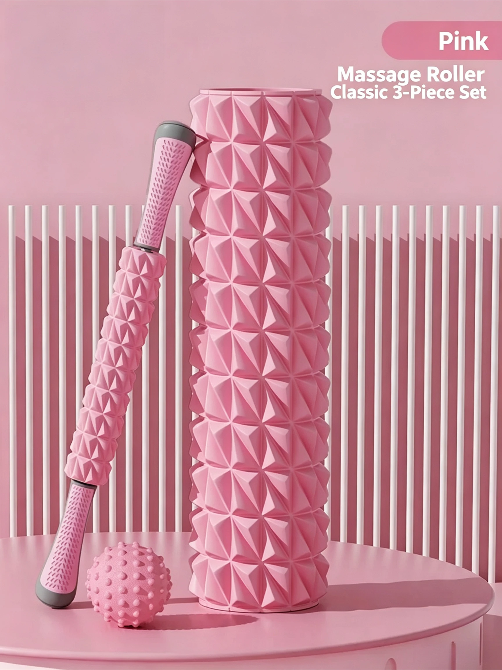 High Density Nubby Foam Roller Deep Tissue Muscle Relaxation Leg Massage Roller Fitness Yoga Column