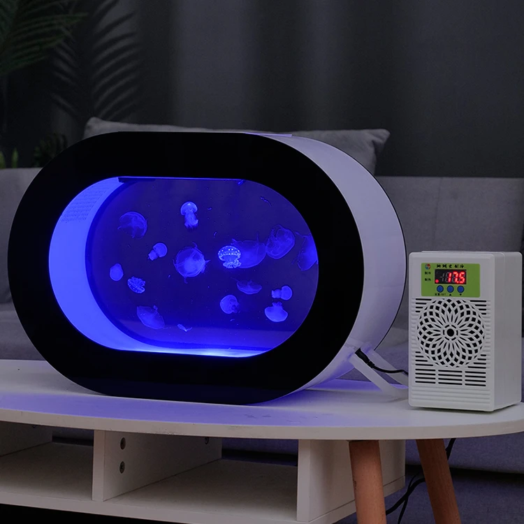 Desktop Jellyfish Tank Aquarium Living  LED Color-changing Light Acrylic Fashion Simple Family Decoration