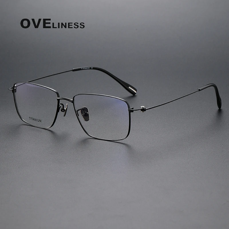 

Pure Titanium Eyeglasses Frame for Men Square Eyewear 2024 New Male Classic Full Optical Prescription Glasses Frames Spectacles