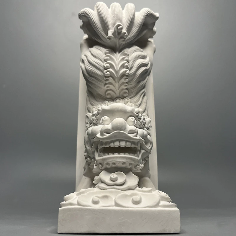 Chinese stone lion kirin retro bookends office study bookends desktop book storage home decoration ornaments