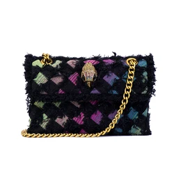 Bolso de mano de mezclilla de colores negros para mujer, bolso informal clásico, bolso cruzado negro, bolso de hombro