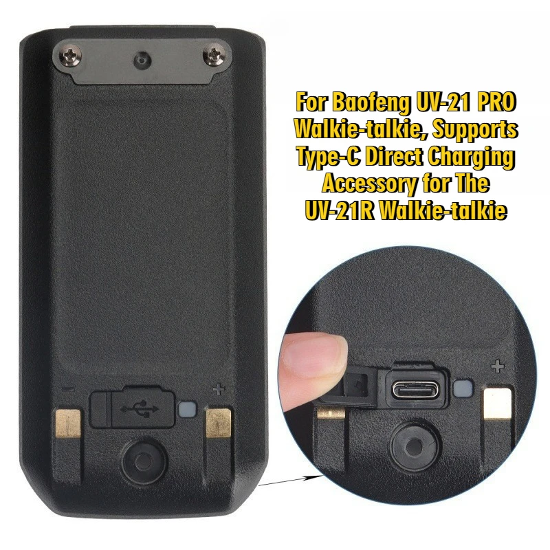 

For Baofeng UV-21 PRO Walkie-talkie Supports Type-C Direct Charging Accessory for The UV-21R Walkie-talkie