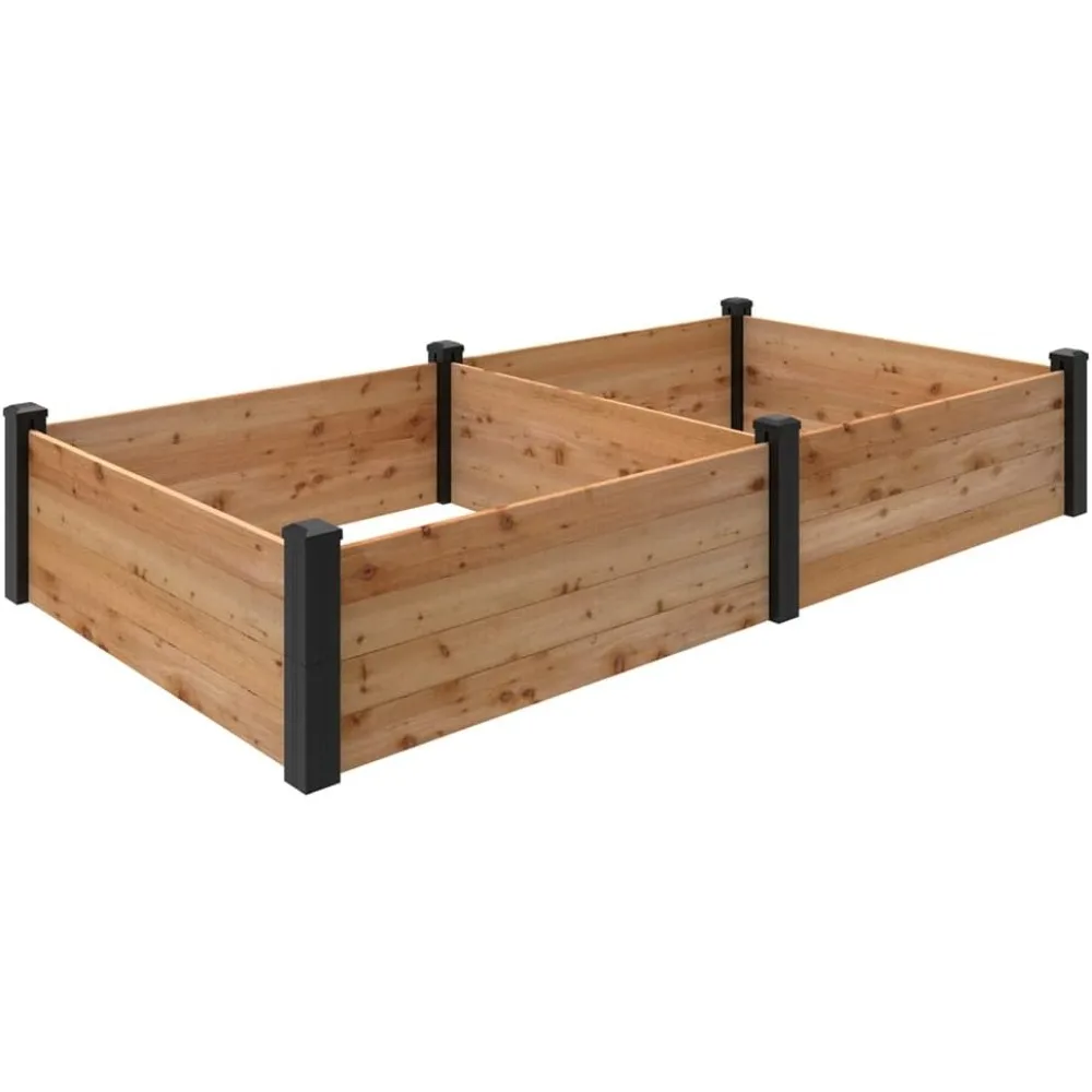 

Outdoor Essentials Haven 4 ft. x 8 ft. Natural Cedar Raised Garden Bed