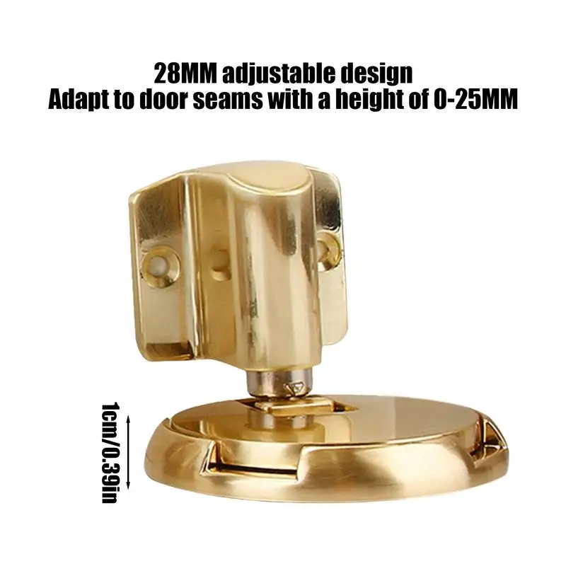 Floor Door Stopper No Drill Adjustable Door Bumper Windproof Architectural Hardware Silent Wall Protector For Living Room
