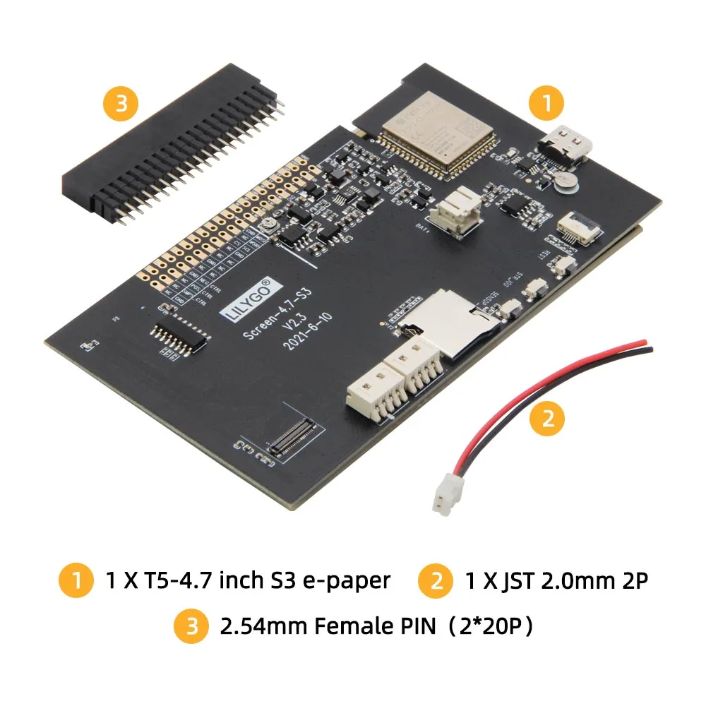 Imagem -06 - Desenvolvimento Driver Board Display Module Suporte tf Arduino Raspberry pi tf E-paper V2.3 Esp32-s3 t5 47