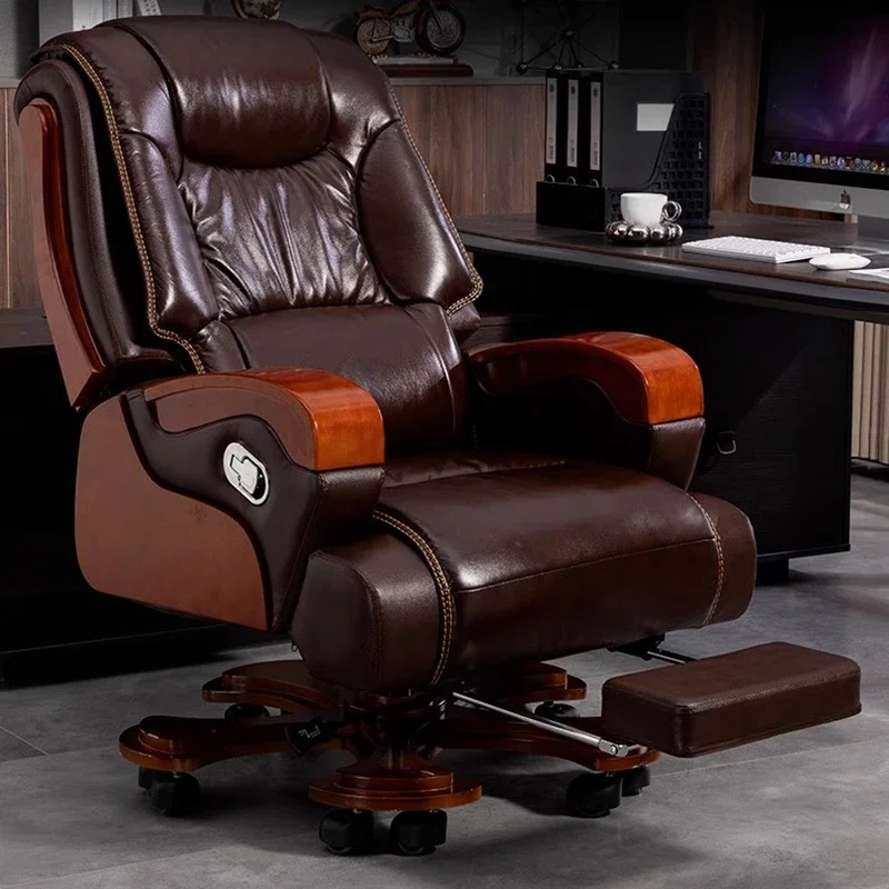 Executive Computer Office Chair Nordic Comfortable Designer Throne Office Chair Leather Reading Sillas De Oficina Home Furniture