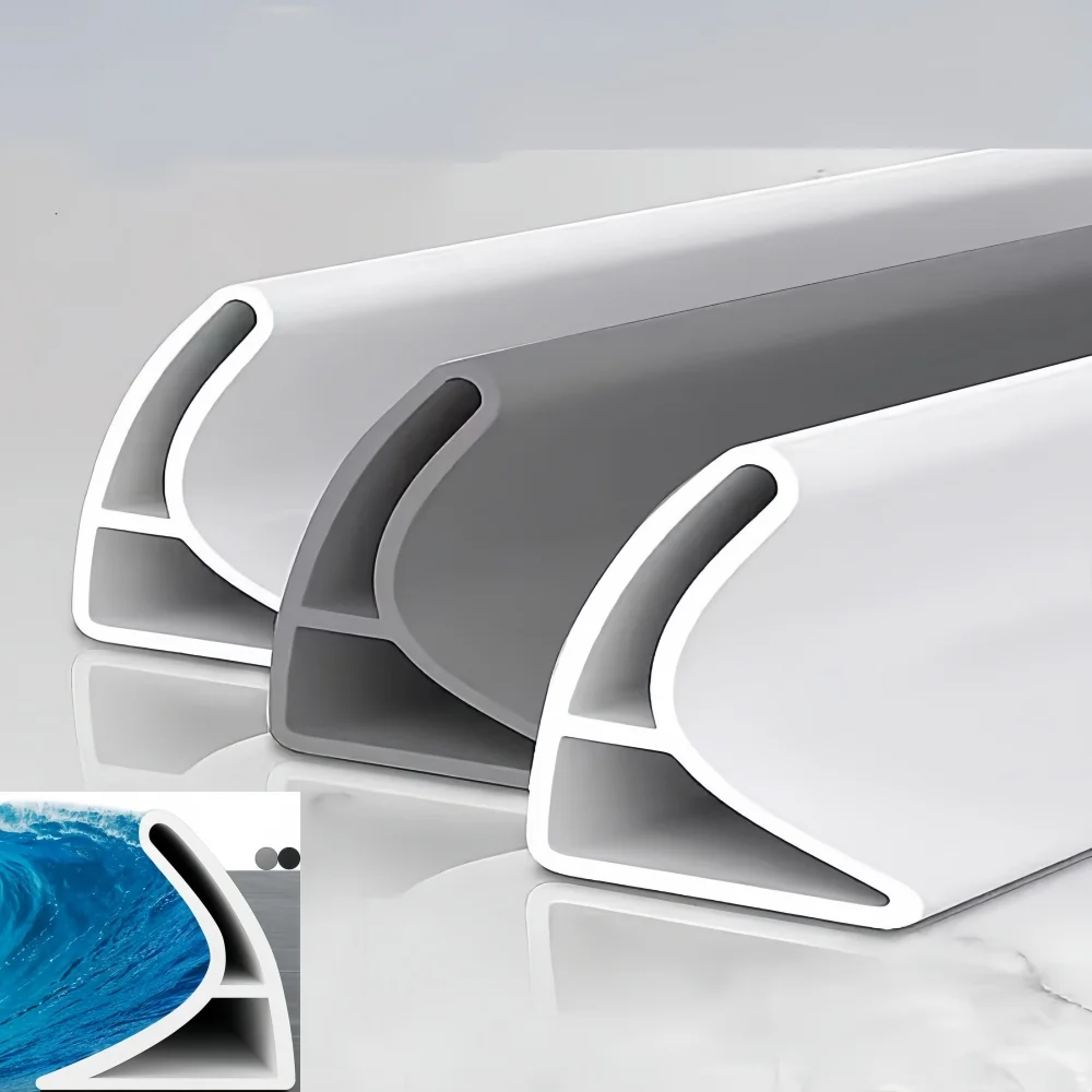 1pc 0.3/0.5/1/2/3meters Bathroom Water-blocking Strip, Waterproof Strip, Shower Room Strip, Toilet Floor Self-adhesive Strip