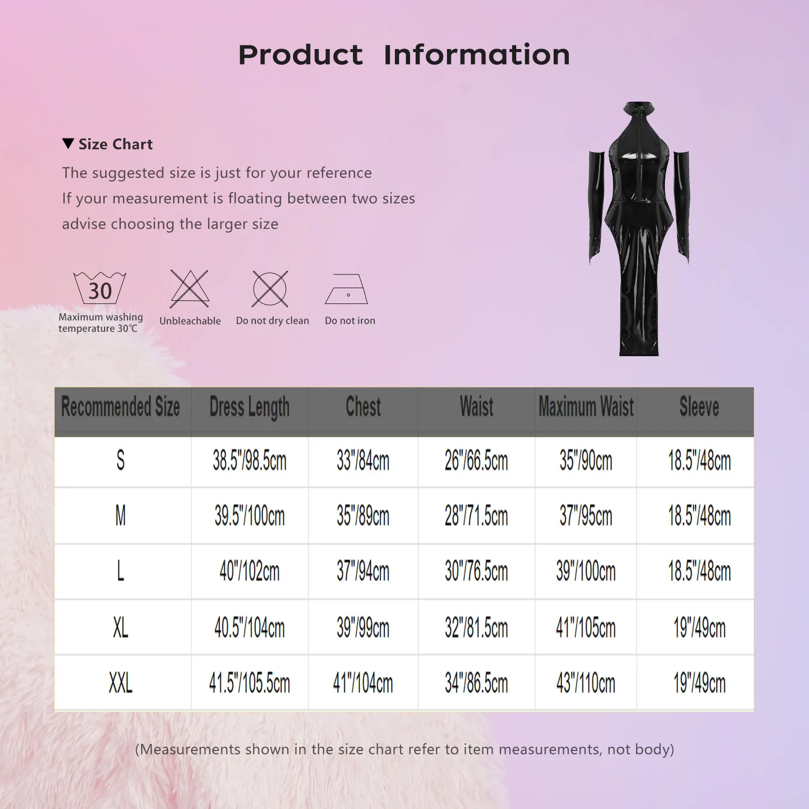 Womens Wet Look Patent Leather Dress with Removable Sleeves Halter Sleeveless Bodycon Dress Tempting Knee-length Dress Club Wear