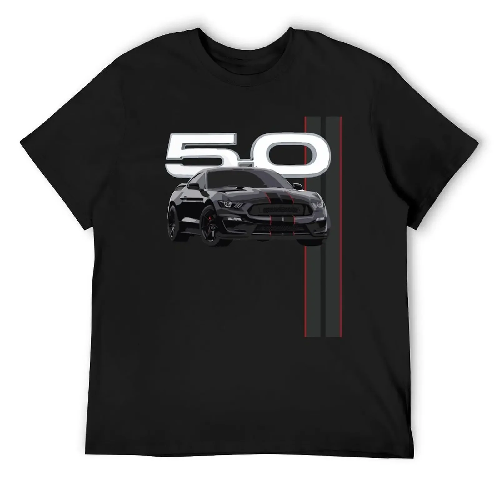 Mustang GT V8 GT350 GT500 Grand Touring Racing Stripe Design T-Shirt graphic shirts aesthetic clothes Short sleeve tee men