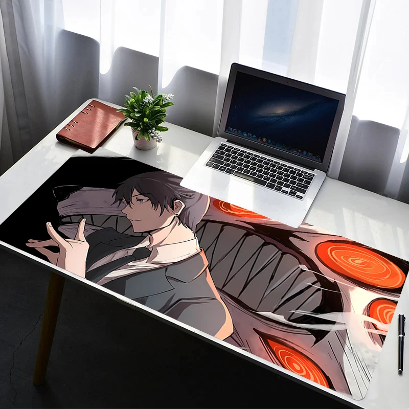 Mouse Pad Laptop Rubber Extended Desktop Mat C-chainsaw Man Hayakawa Aki Computer Gamer Mousepad Gaming Accessories Keyboard Pad